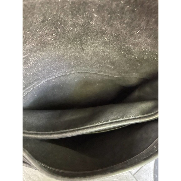 Vintage Coach Flap Messenger Crossbody Leather Womens Med Black Leather Strap - Picture 12 of 12